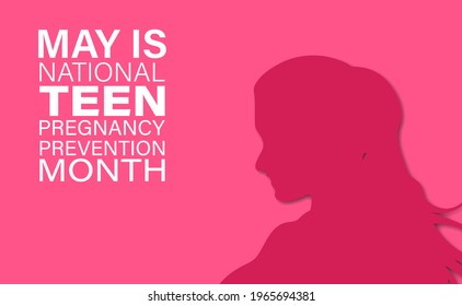Vector Illustration of May is Teen Pregnancy Prevention Month 