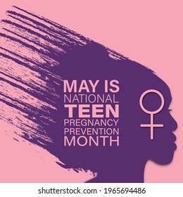 Vector Illustration of May is Teen Pregnancy Prevention Month 