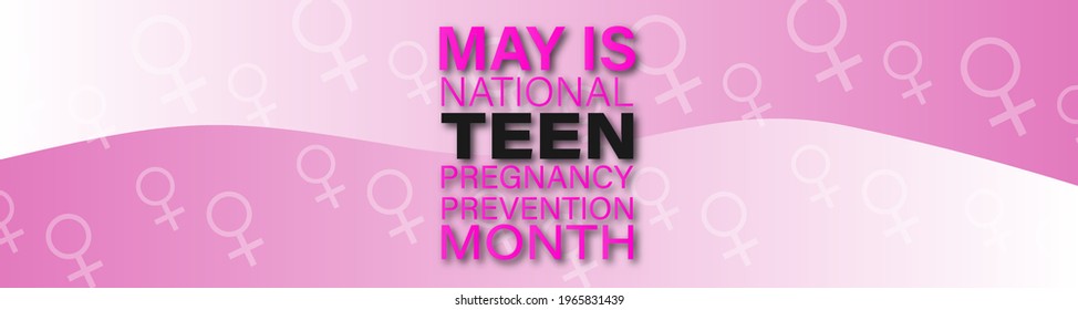 Vector Illustration of May is Teen Pregnancy Prevention Month 