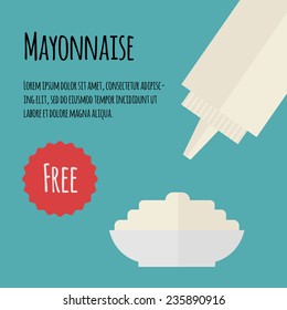 Vector illustration of mayonnaise