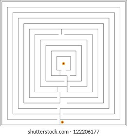 Vector illustration of maze
