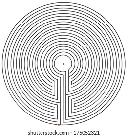Vector illustration of maze