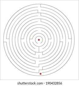 Vector illustration of maze.