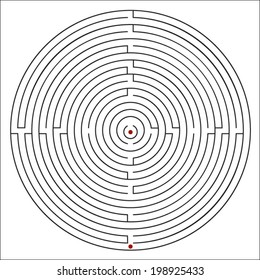 Vector illustration of maze.