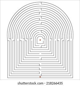 Vector illustration of maze.