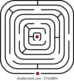 Vector illustration of maze