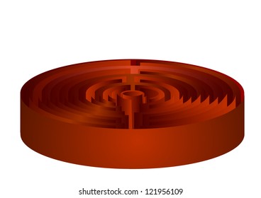 vector illustration of the maze - labyrinth