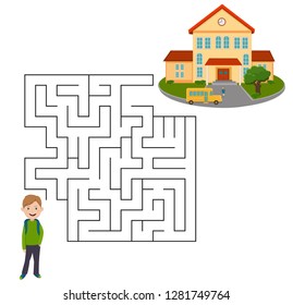 Vector Illustration Maze Labyrinth Educational Game Stock Vector ...