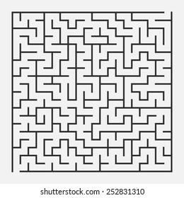 Vector illustration of maze / labyrinth. Isolated on white background, eps 8.