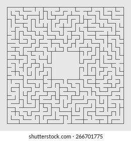 Vector illustration of maze / labyrinth. Isolated on white background, eps 8.