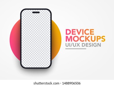 Vector Illustration mdern blank smartphone screen mockup template