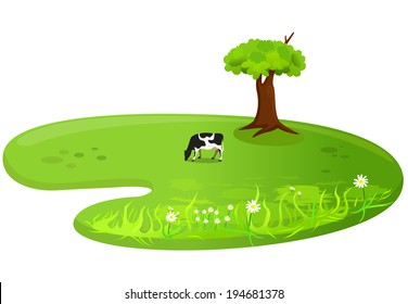 Vector illustration of a meadow