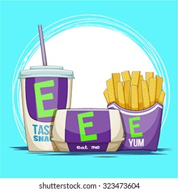 vector illustration Meal Breakfast