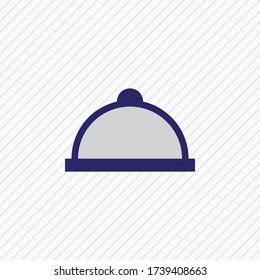 Vector illustration of meal icon colored line. Beautiful meal element also can be used as tray icon element.