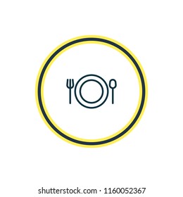 Vector illustration of meal icon line. Beautiful eating element also can be used as food  icon element.