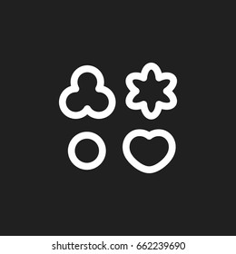 Vector Illustration Of Meal Symbol On Shortcake Outline. Premium Quality Isolated Cookie Element In Trendy Flat Style.