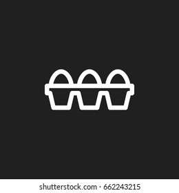 Vector Illustration Of Meal Symbol On Egg Outline. Premium Quality Isolated Balls Element In Trendy Flat Style.