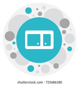 Vector Illustration Of Meal Symbol On Cupboard Icon. Premium Quality Isolated Sideboard Element In Trendy Flat Style.