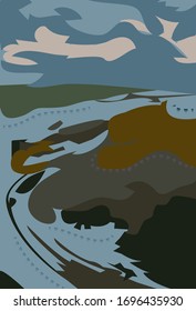 Vector - Ilustración del río Significado