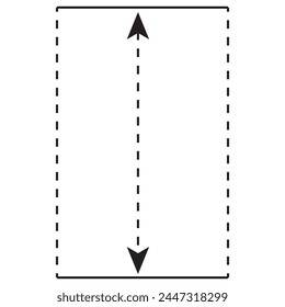 Vector illustration of measure height icon in dark color and transparent background(png).