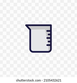 Vector illustration of measuring cup in gray colors and transparent background(png).