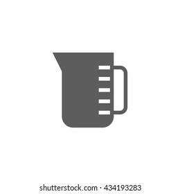 Vector illustration of measuring cup icon on white background