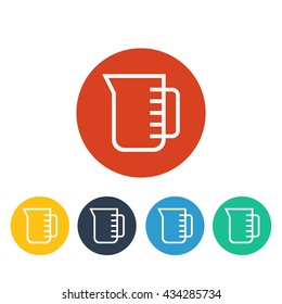 Vector illustration of measuring cup icon