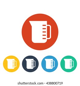 Vector illustration of measuring cup icon