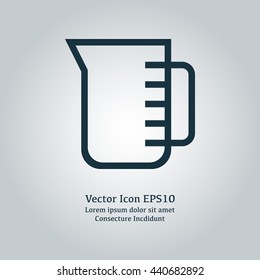 Vector illustration of measuring cup icon