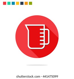 Vector illustration of measuring cup icon