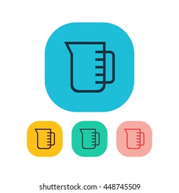Vector illustration of measuring cup icon