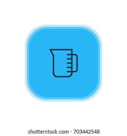 Vector Illustration Of Measuring Cup Icon. Beautiful Restaurant Element Also Can Be Used As Carafe Element.