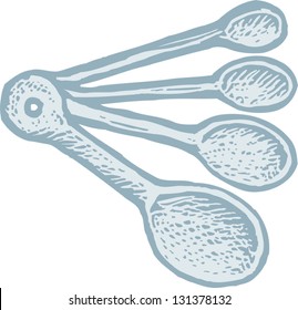 Vector illustration of measuring spoons