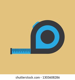Vector illustration of measuring tape, ruler
