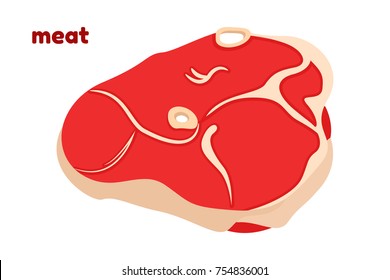 Vector illustration of meat