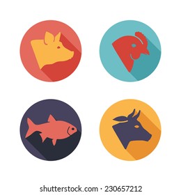 2,326 Cow pig chicken fish Images, Stock Photos & Vectors | Shutterstock