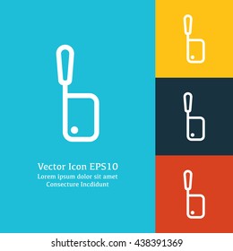 Vector illustration of meat cleaver icon