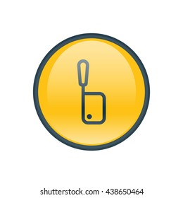 Vector illustration of meat cleaver icon