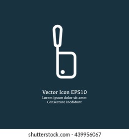 Vector illustration of meat cleaver icon