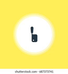 Vector Illustration Of Meat Cleaver Icon. Beautiful Kitchenware Element Also Can Be Used As Butcher Knife Element.