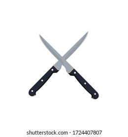 Ilustración vectorial cuchillos de corte de carne conjunto cuchillo de paro - utensilios de cocina icono diseño vectorial plantilla de icono Cuchillo vector.
