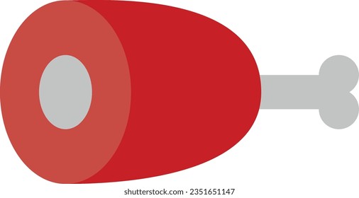 Vector illustration of meat. Ham, pork.
