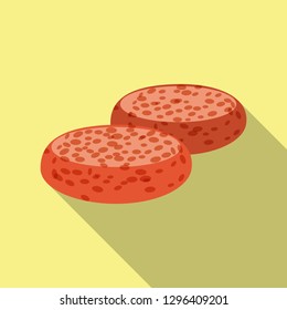 Vector illustration of meat and ham sign. Collection of meat and cooking vector icon for stock.