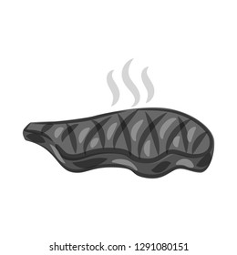 Vector illustration of meat and ham symbol. Collection of meat and cooking stock vector illustration.