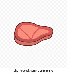 Vector illustration of meat icon sign and symbol. colored icons for website design .Simple design on transparent background (PNG).