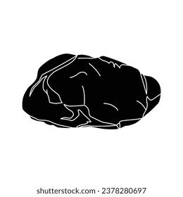 Vector illustration of meat Meat outline icons set. 