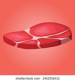 Vector illustration of meat pieces