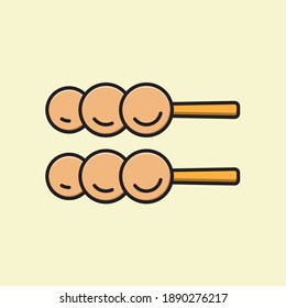 Vector illustration of meatball. suitable for food products and restaurant menus.