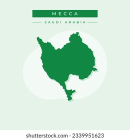 Vector illustration vector of Mecca map Saudi arabia