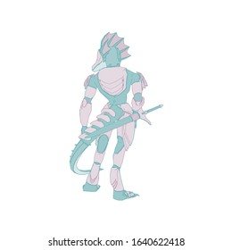 Vector illustration. Mecha in isolated background. For t-shirt design, poster, sticker.